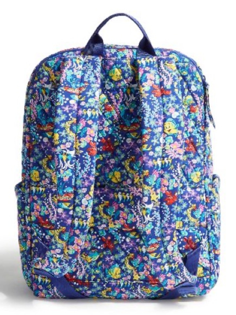 Vera Bradley Kids Navy Multicolor Little Mermaid Underwater Floral Backpack - Picture 3 of 9